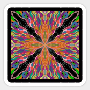 Color Splotches Mandala Sticker